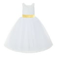 thumbnail image 2 of Ekidsbridal White Lace Back Tutu Tulle Flower Girl Dress Communion Baptism 212noFT 2, 2 of 3
