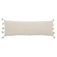 thumbnail image 2 of SAFAVIEH Samerin Striped with Tassel Pillow, 12" x 36", Grey/White, 2 of 5