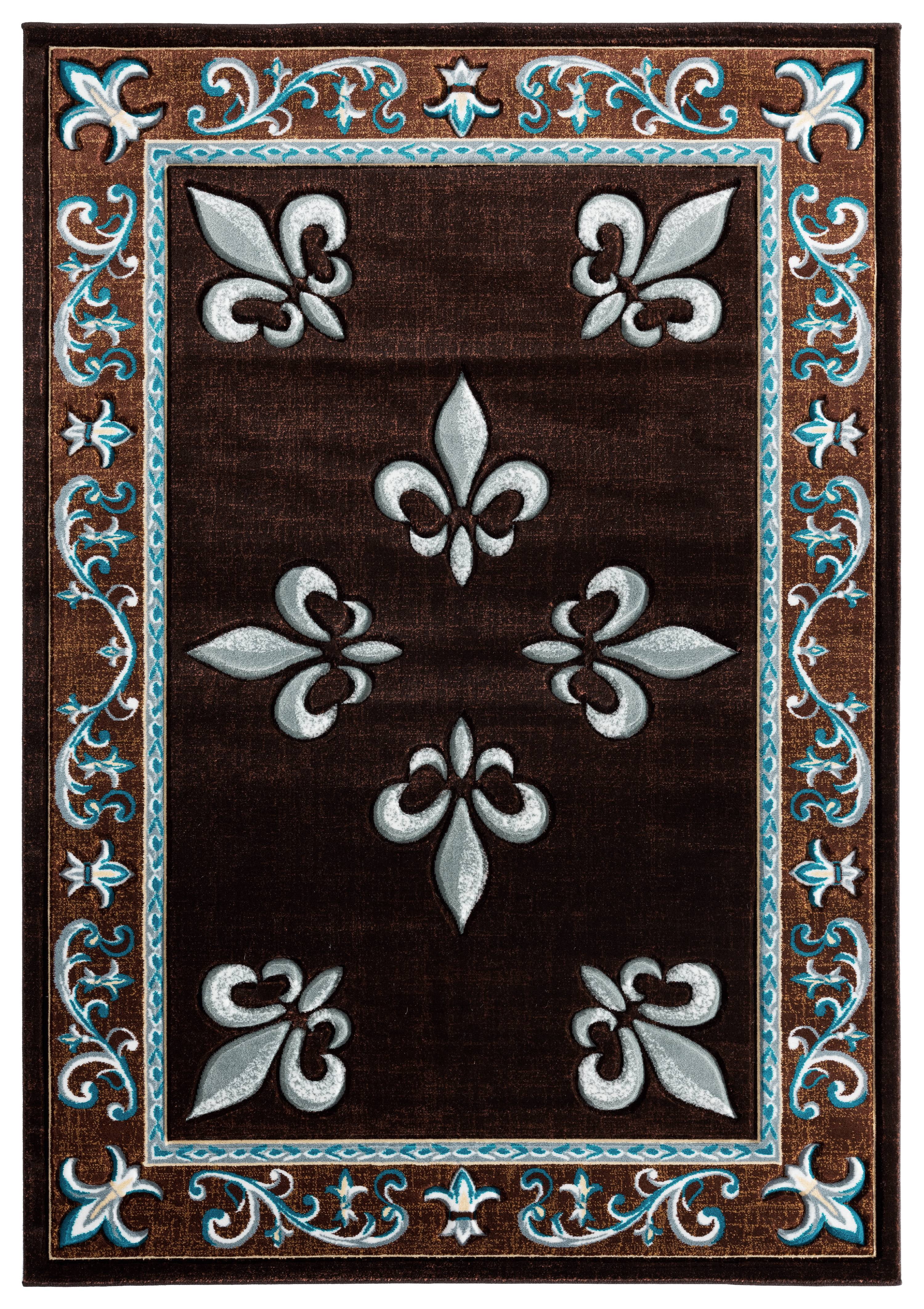 United Weavers Drachma Lafitte Transitional Border Accent Rug, Turquoise, 2'7" x 4'2"