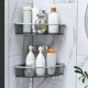 thumbnail image 4 of 1 Pcs Wall-Mounted Triple-Cornered Storage Rack,Bathroom Shelf with Towel Bar Hooks,Organizer for Ba, 4 of 5