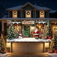 thumbnail image 6 of Trovenix Christmas Garage Door Banner Large Festive Holiday Background Flag Xmas Decorative Cover for Garage Door Outdoor Indoor Home Party, 6 of 9