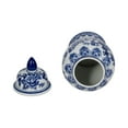 thumbnail image 5 of Sagebrook Home Modern Blue and White Contemporary Chinoiserie Temple Jar, 5 of 11