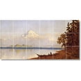 thumbnail image 1 of Ceramic Tile Mural-Sanford Gifford Waterfront Painting 333. 72" w x 36" h using (18) 12 x 12 ceramic tiles, 1 of 3
