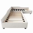 thumbnail image 5 of Duxelifin Upholstered Double Twin Size Daybed with Trundle & Drawer for Studios, Guest Rooms and Home Offices, Beige, 5 of 7
