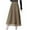 Khaki, variant on Mrat Maxi Skirt with Pockets Women's Work Wear Skirt Casual High Waisted Button Midi Skirts Vintage A-line Double Layered Mesh Skirt S-339 Khaki 3XL