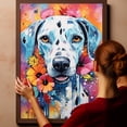 thumbnail image 6 of Thuan Dalmatian Dog Flower Art Print Canvas, Wall art Painting Decor, Puppy Pop Art Home Decor Artwork For Bedroom Living Room Bathroom Decor, Puppies Colorful Photo, 6 of 6