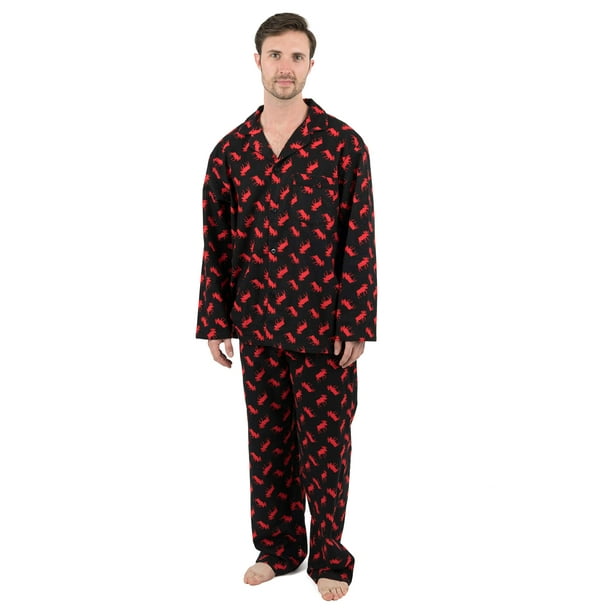 Leveret - Leveret Mens Flannel pajamas 2 Piece Christmas Pajama Set ...