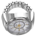 thumbnail image 3 of 1pc Elegante Reloj de dedo Mini anillo de moda Reloj de cuarzo Joyas para mujeres Hombres (Plata), 3 of 7