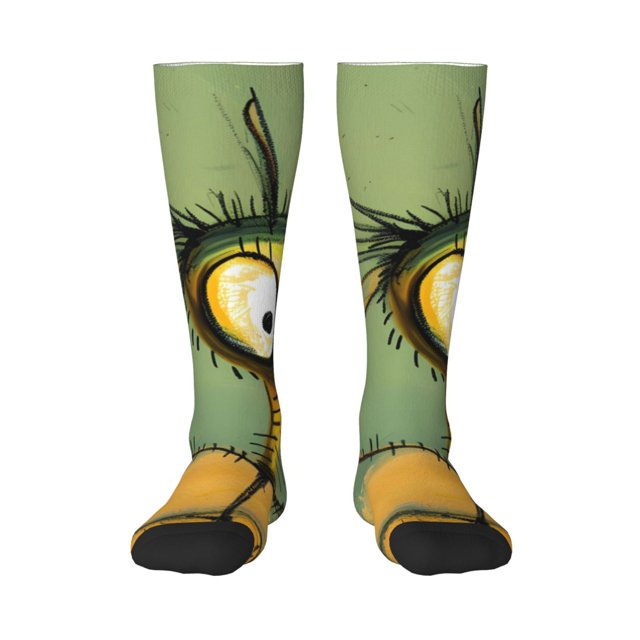 Balery Quirky Cartoon 123 Calcetines novedosos Calcetines deportivos Calcetines hasta la rodilla Calcetines de algodón Calcetines originales y geniales