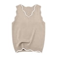 thumbnail image 4 of Active Tops Women Versatile Lightweight Knit Tank Top for Daily and Travel Classic Solid Sleeveless Crewneck Ready Easy Layering for Summer Brown XL, 4 of 4