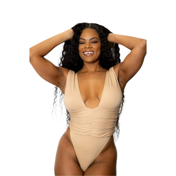 Azzul Swimwear Swimsuit PATAGON Bralette UV/Chlorine Resist Size S Color Nude