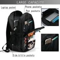 thumbnail image 3 of Yiaed Flower Horn Skull Print Laptop Backpack,Business Travel Durable Laptops Backpack with USB Charging Port,Water Resistant College Computer Bag, 3 of 5