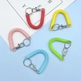 thumbnail image 2 of 1pc green Spiral Spring Rope Keychain Retractable Clip Stretch Ring Lobster Clasp Lanyard, 2 of 4