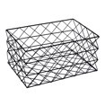 thumbnail image 3 of Truu Design, Sharp Wire Storage Basket Set, Black, 3 of 6