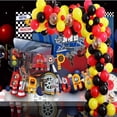 thumbnail image 4 of Globos Metálicos y de Látex  Decorativos para Cumpleaños Alusivos a  Race Cars en color Blanco y Negro, 4 of 7