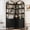 Black, variant on 6 Tier Arched Corner Bookshelf with Storage Cabinet, 74.5" Tall L-Shaped Corner Bookcase, Industrial Wood and Metal Display Rack for Living Room, Bedroom, Home Office