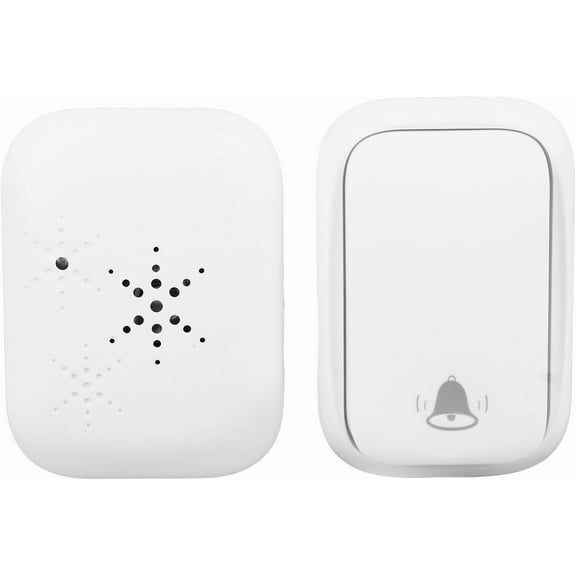 Self Powered Door Bell, Waterproof Alarm Door Bell 433MHZ Easy Installation for Home Self Powered Doorbell Outdoor Ding Dong White Kit for Home Office Building