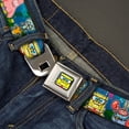 thumbnail image 2 of Nickelodeon Belt, Seatbelt Buckle Belt, Spongebob Friends 8 Bit Scene, 30 to 44 Inches, 2 of 9