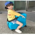 thumbnail image 4 of 24 Inch Toddler Ride-On Luggage, Kids Travel Luggage with Wheels and Ergonomic Handle for Theme Parks and Daily Commutes (Blue), 4 of 10