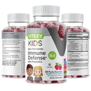 VITEEY Kids Multivitamin Gummies with Probiotics, Immune Support, Berry Flavor, 60 Ct