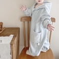 thumbnail image 7 of Likimi Infant Baby Boys Jumpsuits Hooded Zipper Solid Color Long Sleeve Romper For Baby Autumn Winter Fashion Clothes Blue Size 2-3 Years, 7 of 7