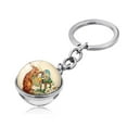thumbnail image 2 of Moocorvic Easter Bunny Time Gemstone Double-Sided Glass Ball Keychain Key Ring,Easter Basket Stuffers for Teens,Easter Gifts,Easter Toys, 2 of 2
