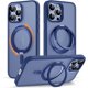 thumbnail image 1 of Funda para iPhone 15 Pro con soporte magnético giratorio de 360° [Compatible con Mag-Safe] [Protección de grado militar] Funda translúcida para iPhone 15 Pro de 6.1" para mujeres y hombres, color azul, 1 of 8