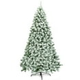 thumbnail image 6 of Gymax 7.5ft Snow Flocked Christmas Tree Hinged Artificial Pine Tree w/ Metal Stand, 6 of 10