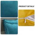 thumbnail image 3 of 2 piece Soft Granular Velvet Solid Pillowcase Suitable for Sofa Bedroom Car, 18x18", 3 of 5