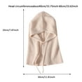 thumbnail image 3 of Bibifish Womens Knit Full Coverage Hat With Drawstring Neck Wrap Integrated Soft Stretchy Hat Cold Weather Daily Wear Trendy Hats, 3 of 3