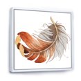 thumbnail image 2 of Designart Orange Ethnic Bird Feather FLOAT FRAME WALL ART, 2 of 4