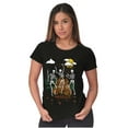 thumbnail image 4 of Halloween Spooky Dancing Skeletons Womens Slim Fit Graphic Tee Brisco Brands S, 4 of 5