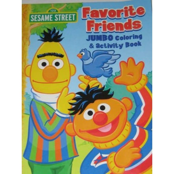Pre-Owned Sesame Street Jumbo Coloring & Activity Book ~ Favorite Friends Paperback