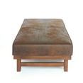thumbnail image 7 of Noble House Clare Microfiber and Wood Cocktail Ottoman, Brown and Walnut, 7 of 7