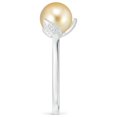 thumbnail image 3 of ANGARA Trillium Golden South Sea Cultured Pearl Solitaire Ring in 14K White Gold for Women | June Birthstone, Birthday, Anniversary, Jewelry Gift for Women | Pearl Ring, 3 of 8