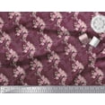 thumbnail image 2 of Soimoi Purple Georgette Viscose Fabric Damask & Rose Floral Print Fabric by the Yard 42 Inch Wide, 2 of 3