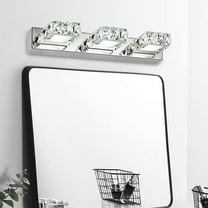 Miumaeov Crystal Vanity Light, LED Modern Toilet Wall Lamp Crystal Glass Bathroom Vanity Lights Fixtures Over Mirror for Indoor Washroom