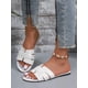 thumbnail image 2 of Ladies' Snake Pattern Slip-on Flat Sandals For Summer Vacation, Indoor And Outdoor, 2 of 4