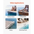 thumbnail image 6 of KFFKFF 3-Step Stainless Steel Telescoping Boat Ladder, Folding Swim Deck Ladder with Wide Non-Slip Steps, 600 lbs Weight Capacity, Ideal for Rear Entry on Boats, Yachts, and Pontoons, 6 of 9