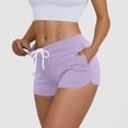 thumbnail image 6 of Summer Saivngs! cocolona Womens Summer Athletic Shorts Casual Solid Drawstring Sweat Shorts Lightweight Gym Workout Shorts Pajama Shorts Purple XL, 6 of 6