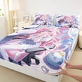 thumbnail image 4 of Erosebridal Kawaii Anime Girl Queen Sheet Sets,Kawaii Japanese Animation Bed Set For Adults 4pcs, 4 of 6