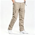 thumbnail image 2 of Men Outdoor Stretch Cargo Pants Tapered Breathable Durable Hiking Multi Pocket Pants S-XXL, 2 of 9