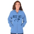 thumbnail image 3 of Bite Me Fish Bait Funny Fishing Humor Zip Up Hoodie Men's Women's Brisco Brands X, 3 of 6