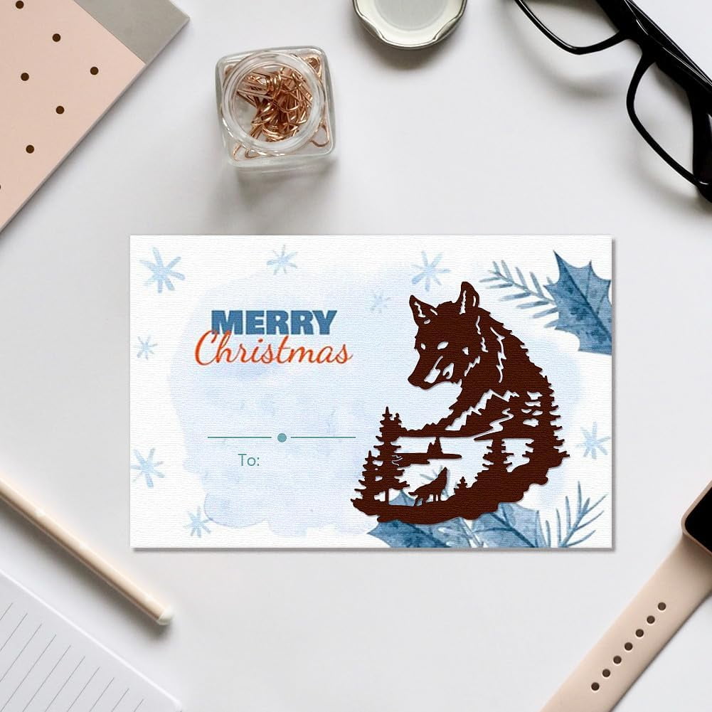Wolf Forest Moon Dies Cuts Metal Cutting Dies Card Making Cutting Dies Stenci