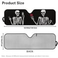 thumbnail image 6 of Uorisanigo Windshield Sun Shade, Funny Skull Car Sunshade for Jeep Wrangler JL JLU 2018-2024 Rubicon Sahara 2 Door & 4 Door & Gladiator JT, Sun Visor Shade Keep Vehicle Cool, 6 of 7