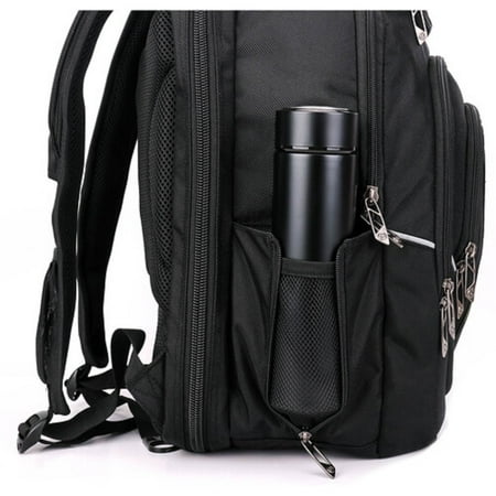 Swissdigital Design - Terabyte TSA-friendly Backpack with USB Charging port/RFID protection and fits up to 15.6" laptop - Black