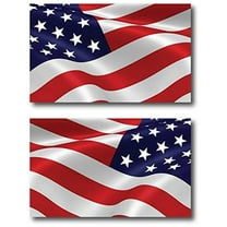Magnet Me Up Waving American Flag and Reversed Flag Vinyl Magnet,3x5 in, 2 Pk