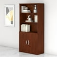 thumbnail image 2 of Pemberly Row 5 Shelf Bookcase with Doors in Hansen Cherry - Engineered Wood, 2 of 7