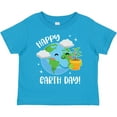 thumbnail image 3 of Inktastic Happy Earth Day Cute Smiling Planet Earth with Tree Boys or Girls Toddler T-Shirt, 3 of 5