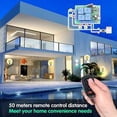 thumbnail image 3 of Interruptor de control remoto universal, AC 230V/220V 10A 4CH 433Mhz Receptor de relé RF con 2 transmisores para motor, puerta de garaje, luz, cortina eléctrica, interruptor de bricolaje THISNDE, 3 of 5